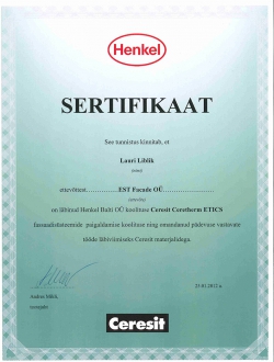 Henkel sertifikaat 2012